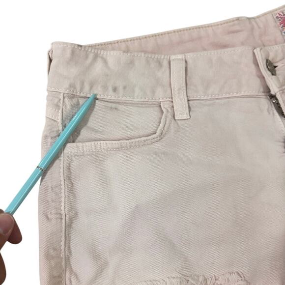 Siwy Pink Denim Cutoff Shorts Size 26 Frayed Hem Heart Pocket Distressed - Picture 4 of 8